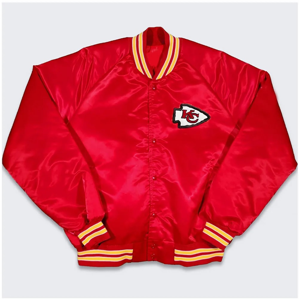 Kansas City Chiefs Varsity Red Satin Jacket