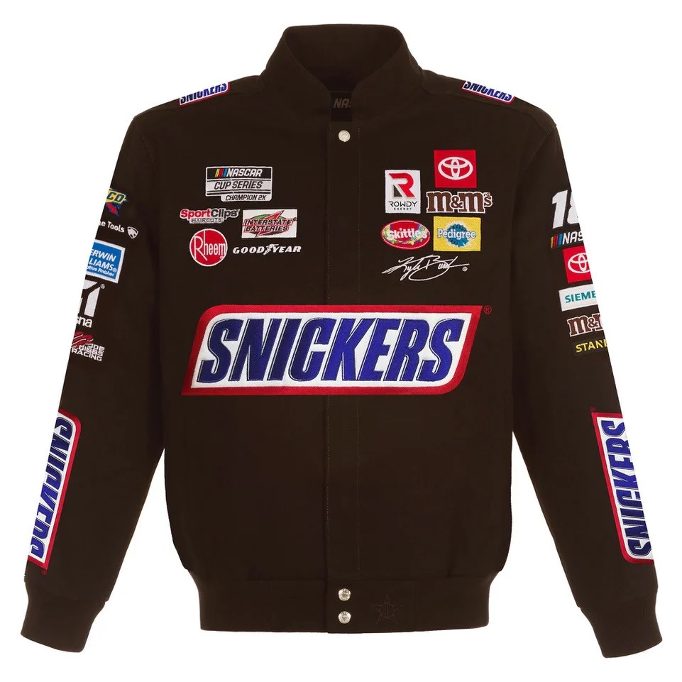 Kyle Busch Brown Snickers Full-Snap Twill Jacket