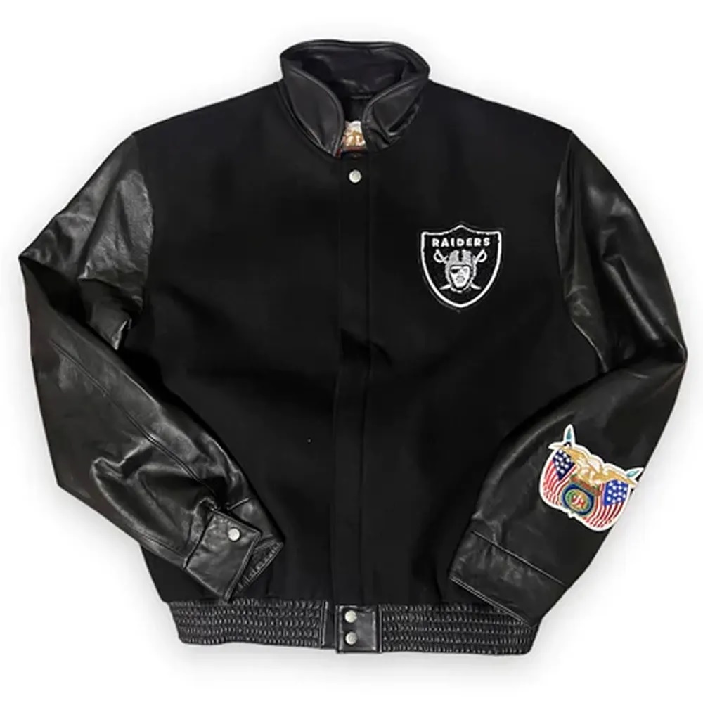 Las Vegas Raiders Varsity Wool & Leather Jacket