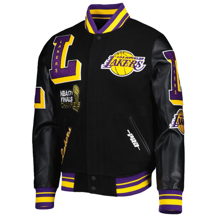 Los Angeles Lakers NBA Finals Champions Black Varsity Jacket