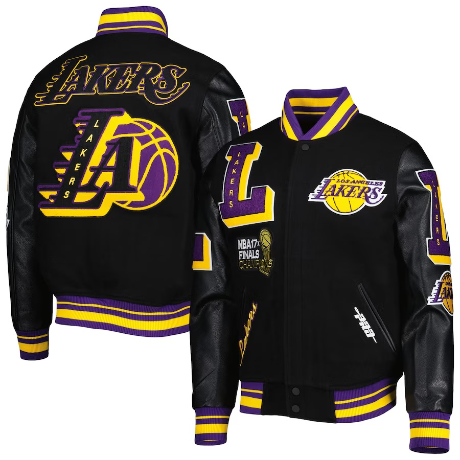 Los Angeles Lakers NBA Finals Champions Black Varsity Jacket