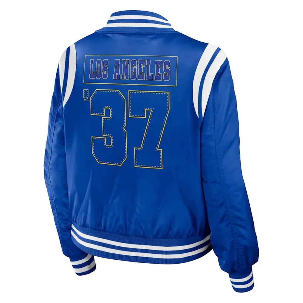 Los Angeles Rams Royal Bomber Full-Zip Jacket