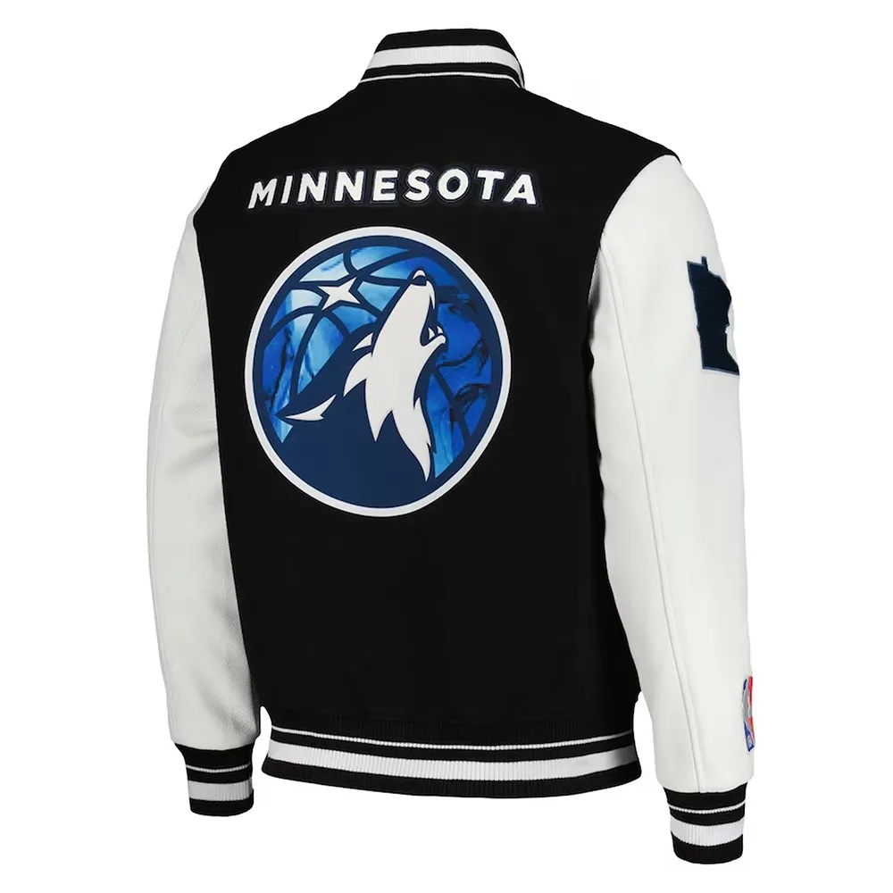 Minnesota Timberwolves 2024 City Edition Black Varsity Jacket