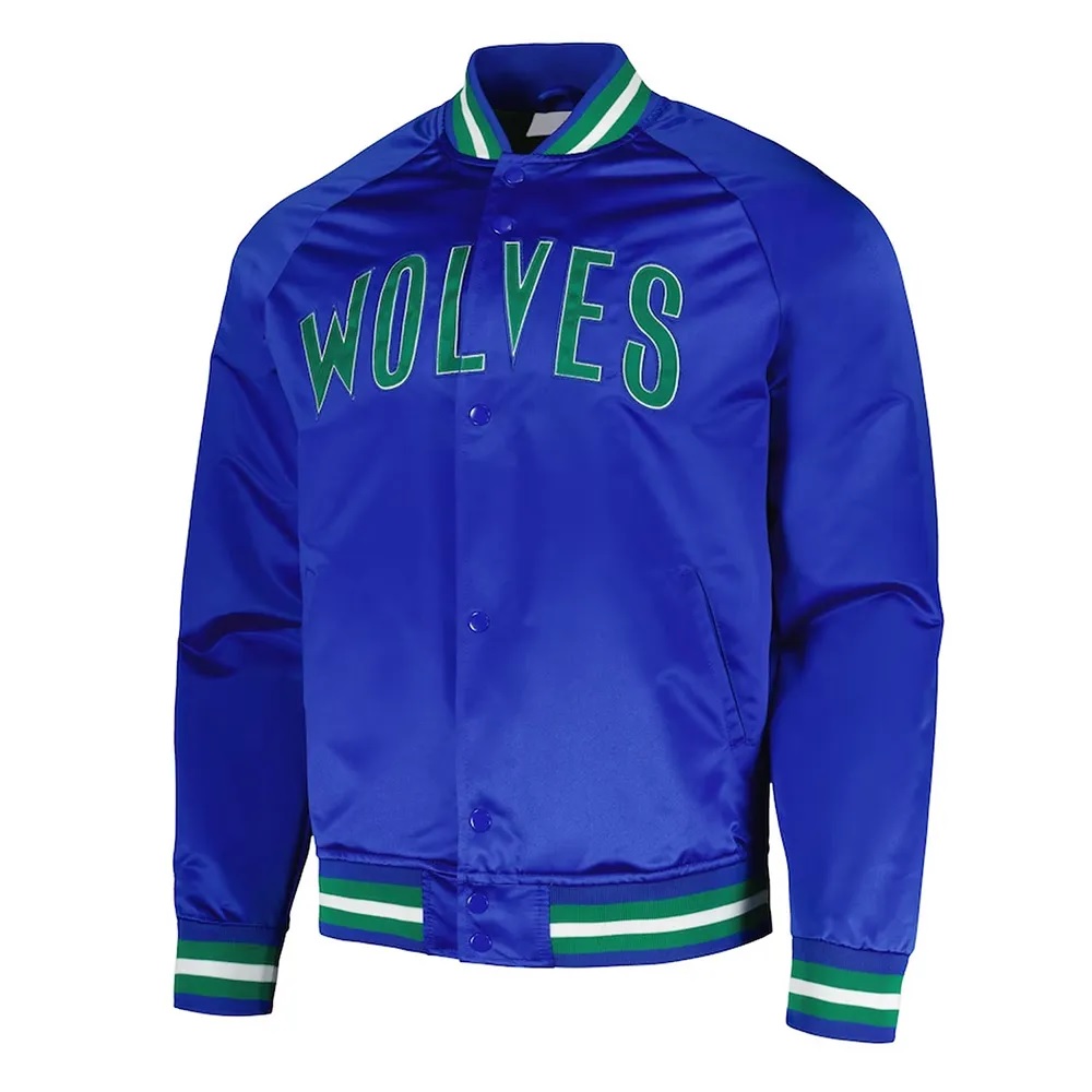 Minnesota Timberwolves Throwback Wordmark Blue Jacket