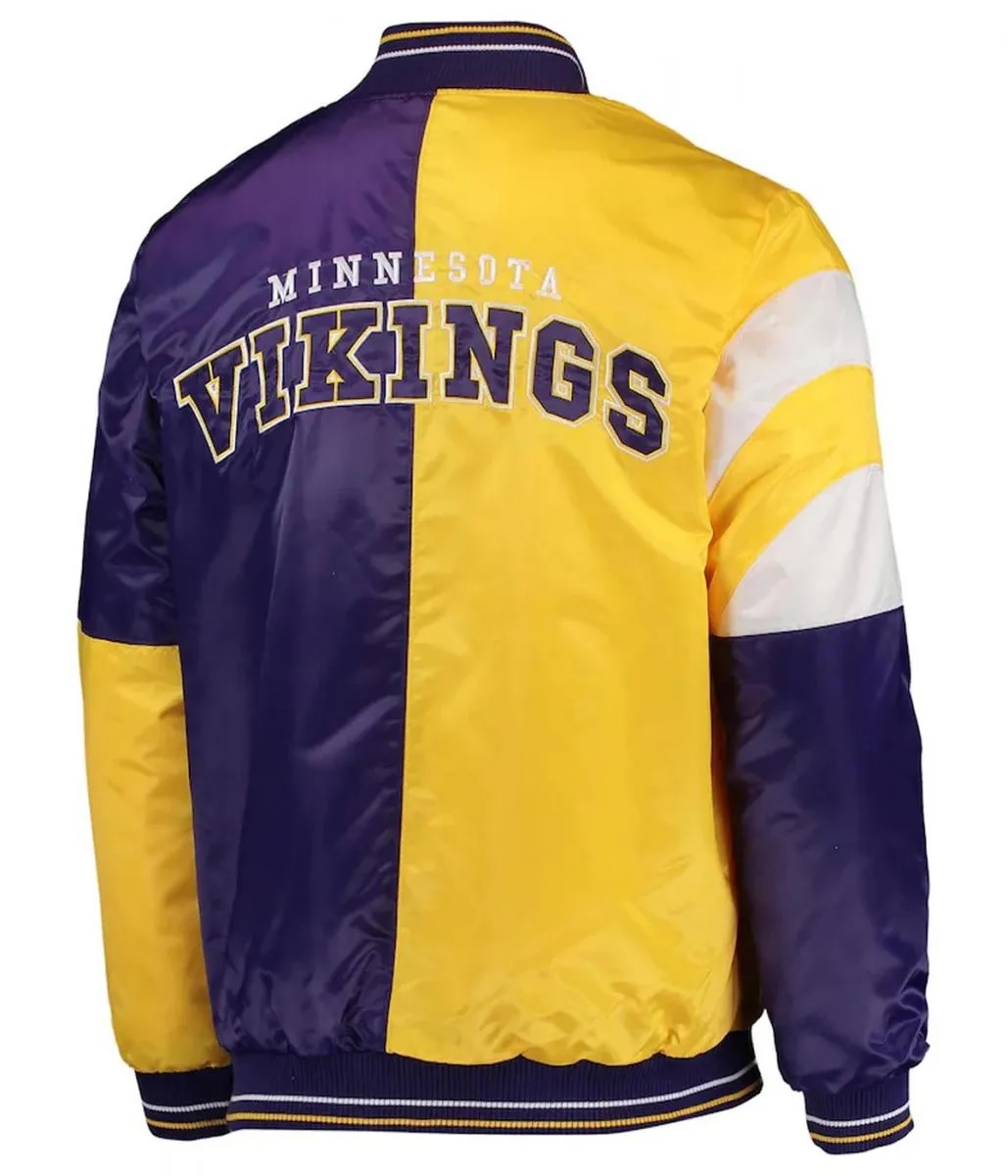 Minnesota Vikings Leader Yellow and Purple Jacket