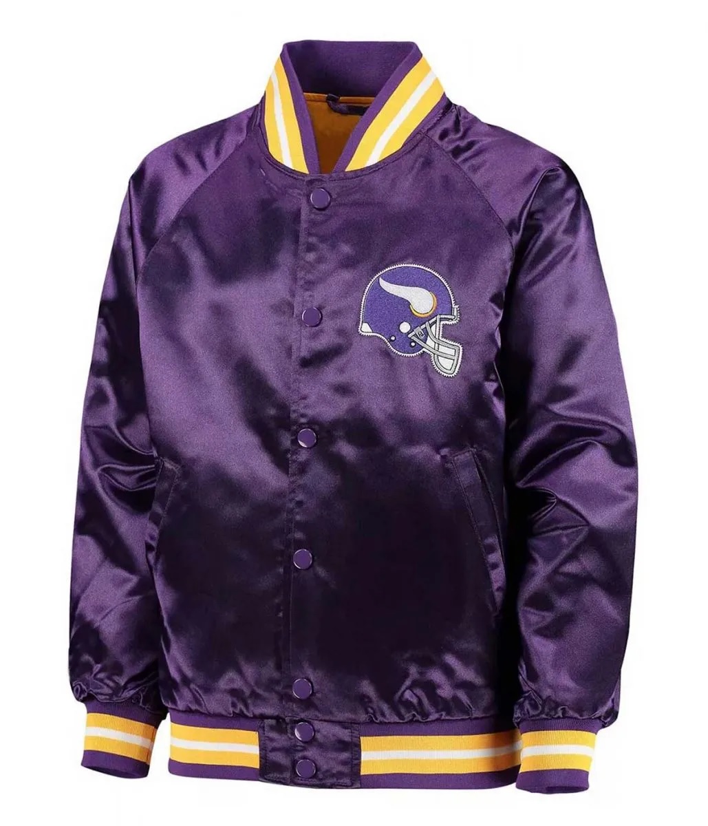 Minnesota Vikings Purple Satin Full-Snap Jacket