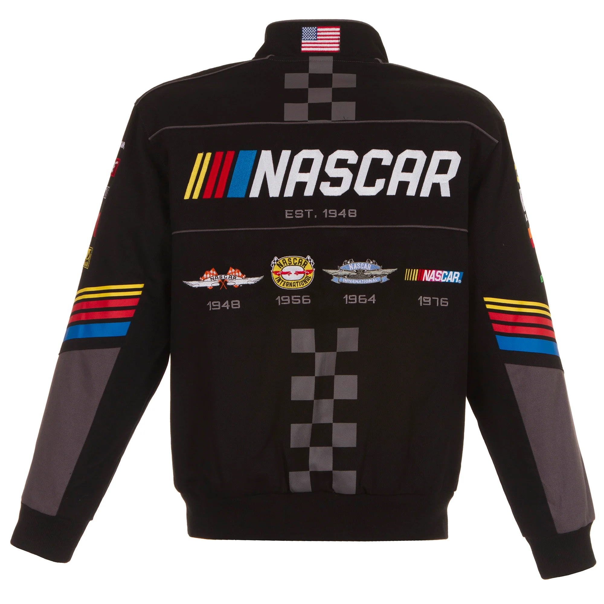 NASCAR Generic Black Twill Logo Full-Snap Jacket