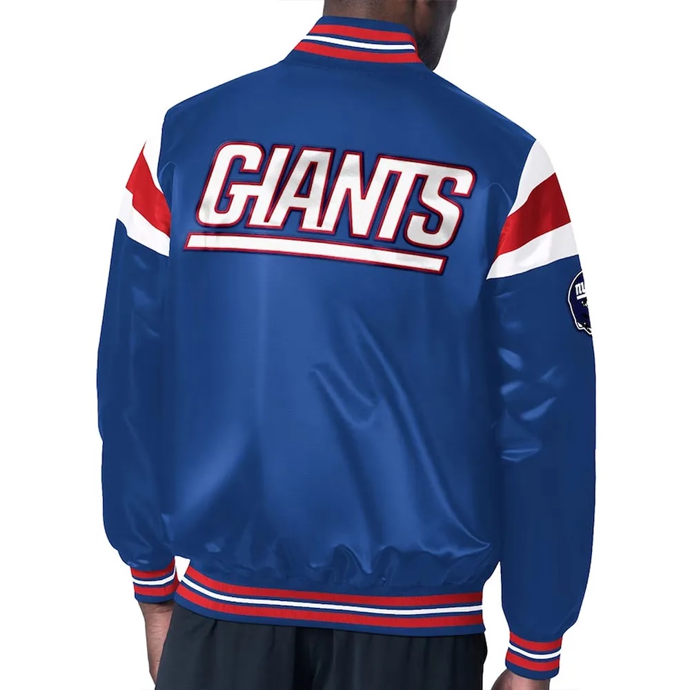 NY Giants Midweight Royal Satin Jacket