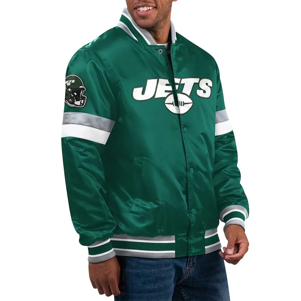 NY Jets Home Game Green Satin Jacket