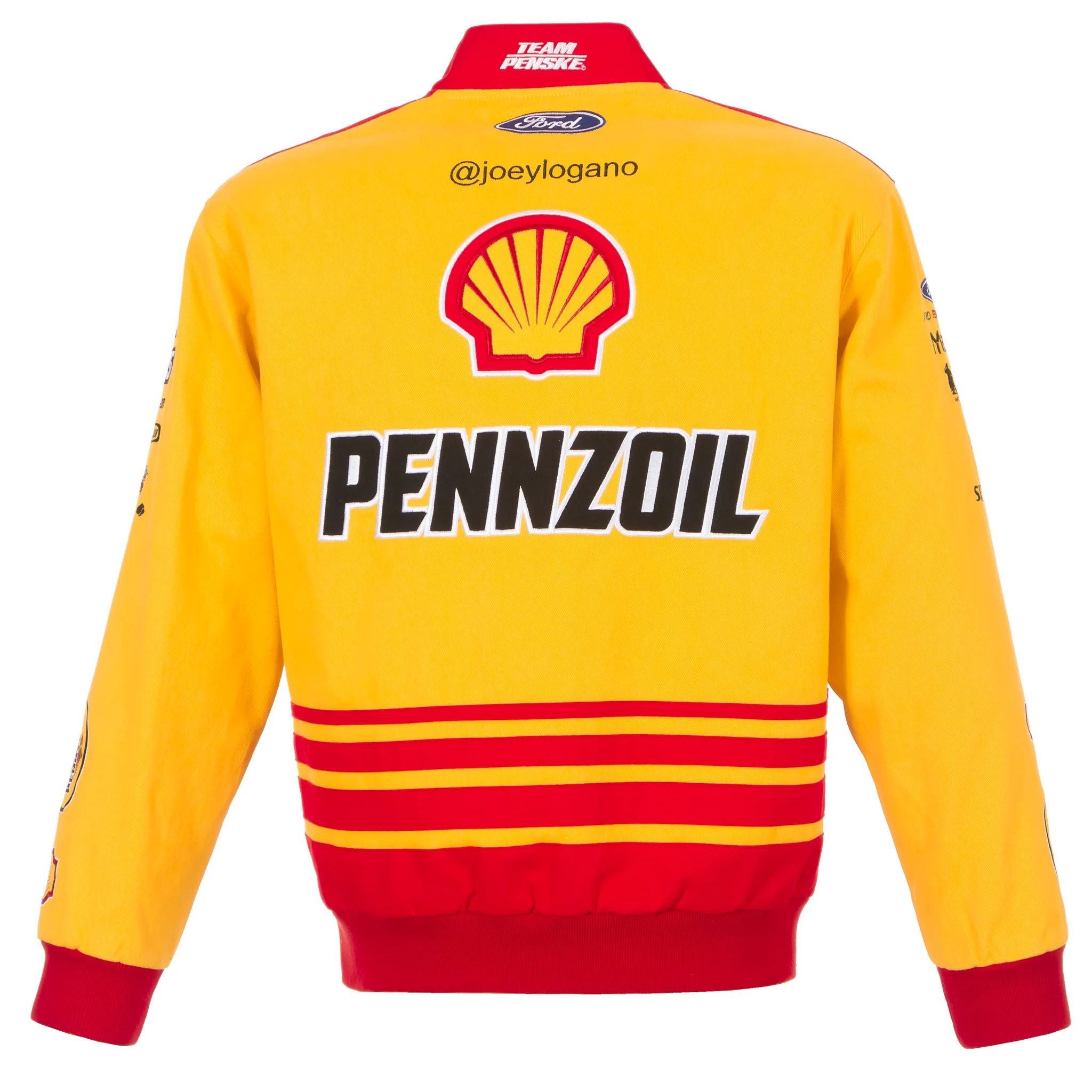 Nascar Joey Logano Shell Pennzoil Twill Full-Snap Jacket