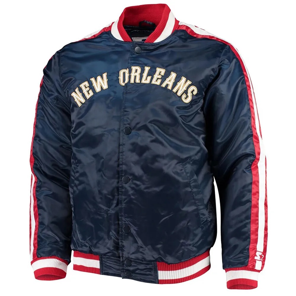 Navy The Offensive New Orleans Pelicans Satin Jacket