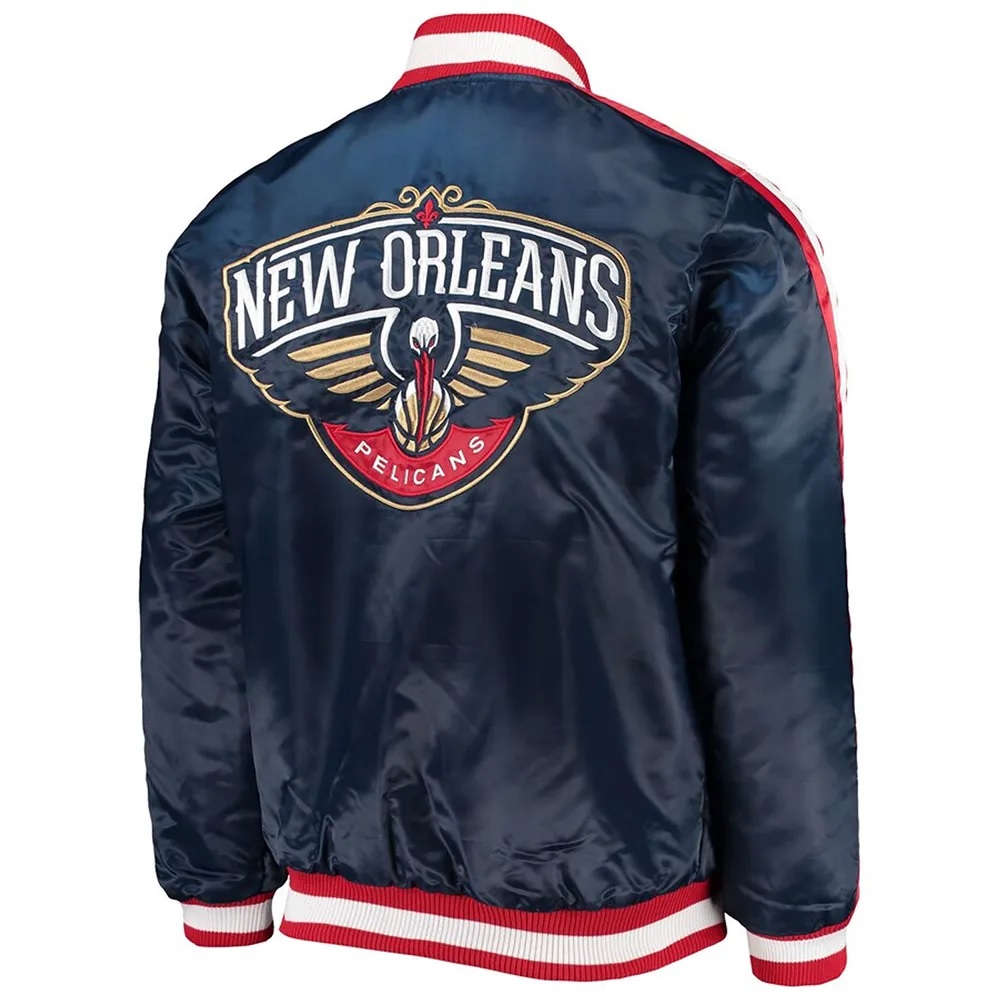 Navy The Offensive New Orleans Pelicans Satin Jacket