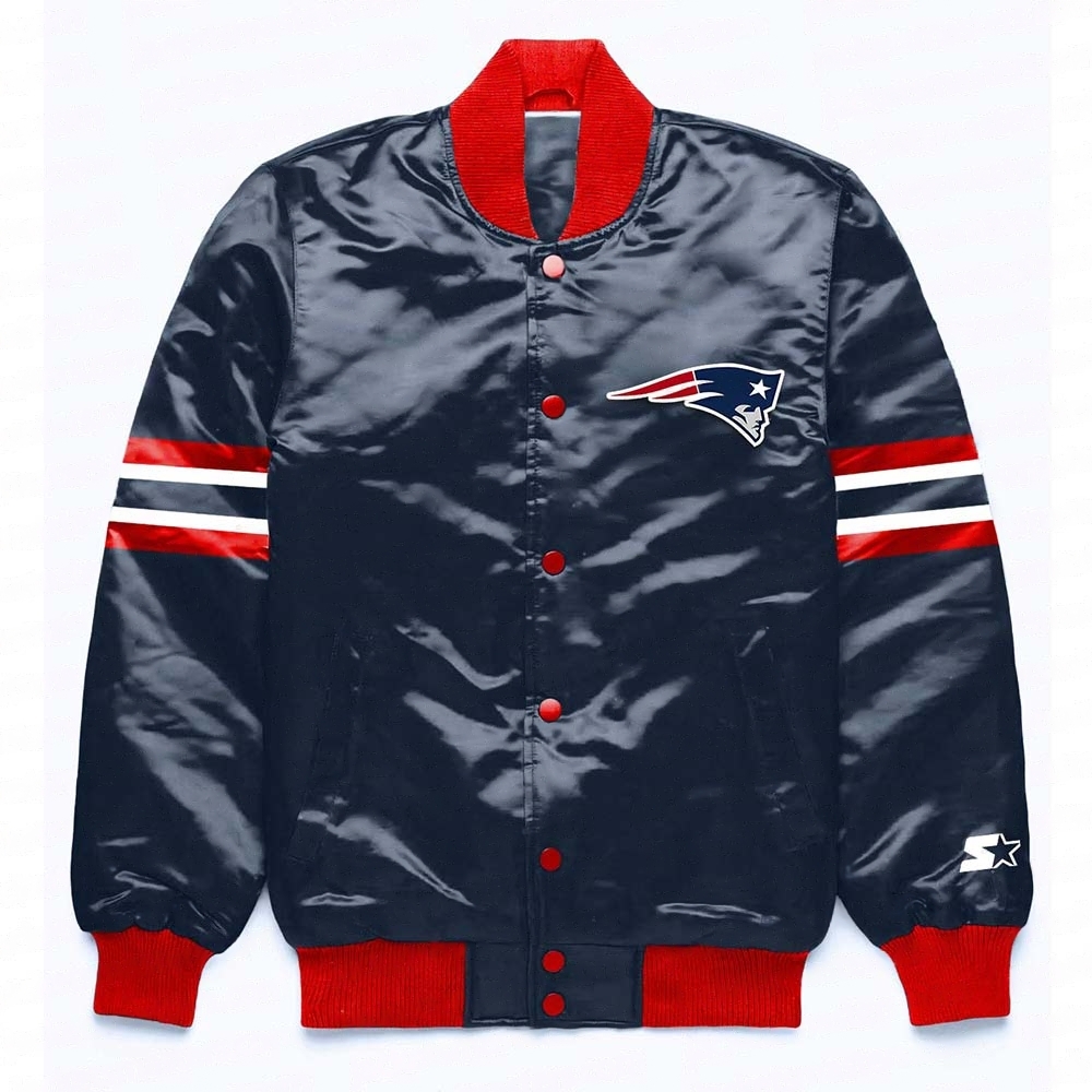 New England Patriots Button Down Navy Jacket