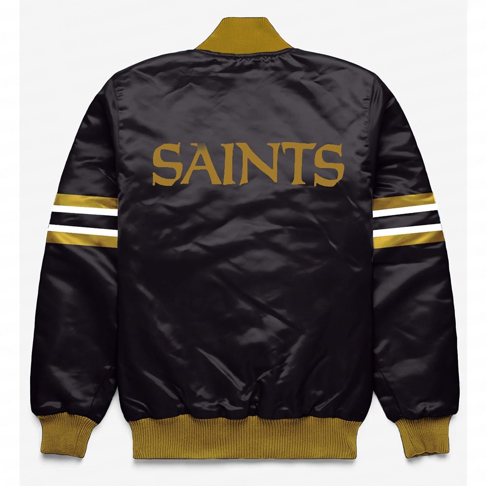 New Orleans Saints Button Down Black Jacket