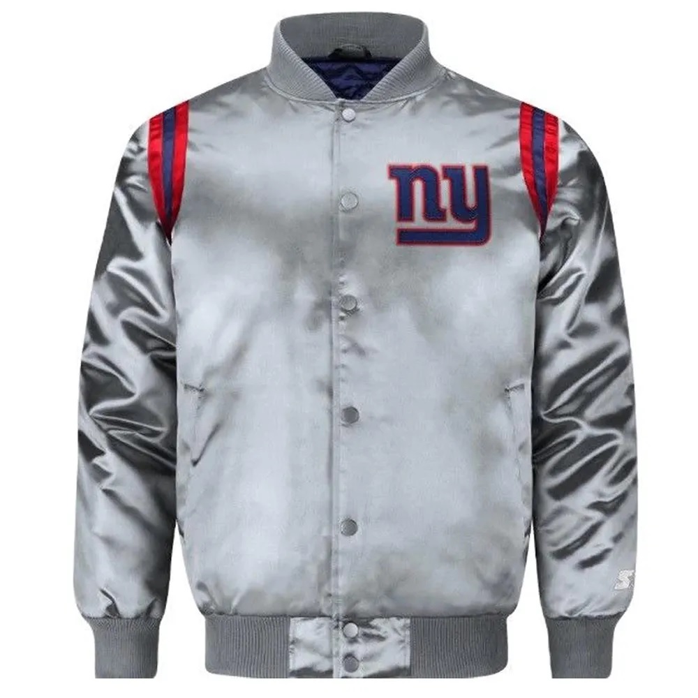 New York Giants Exclusive Gray Satin Jacket