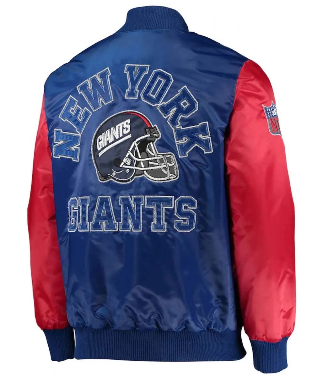 New York Giants Throwback Locker Room Satin Jacket