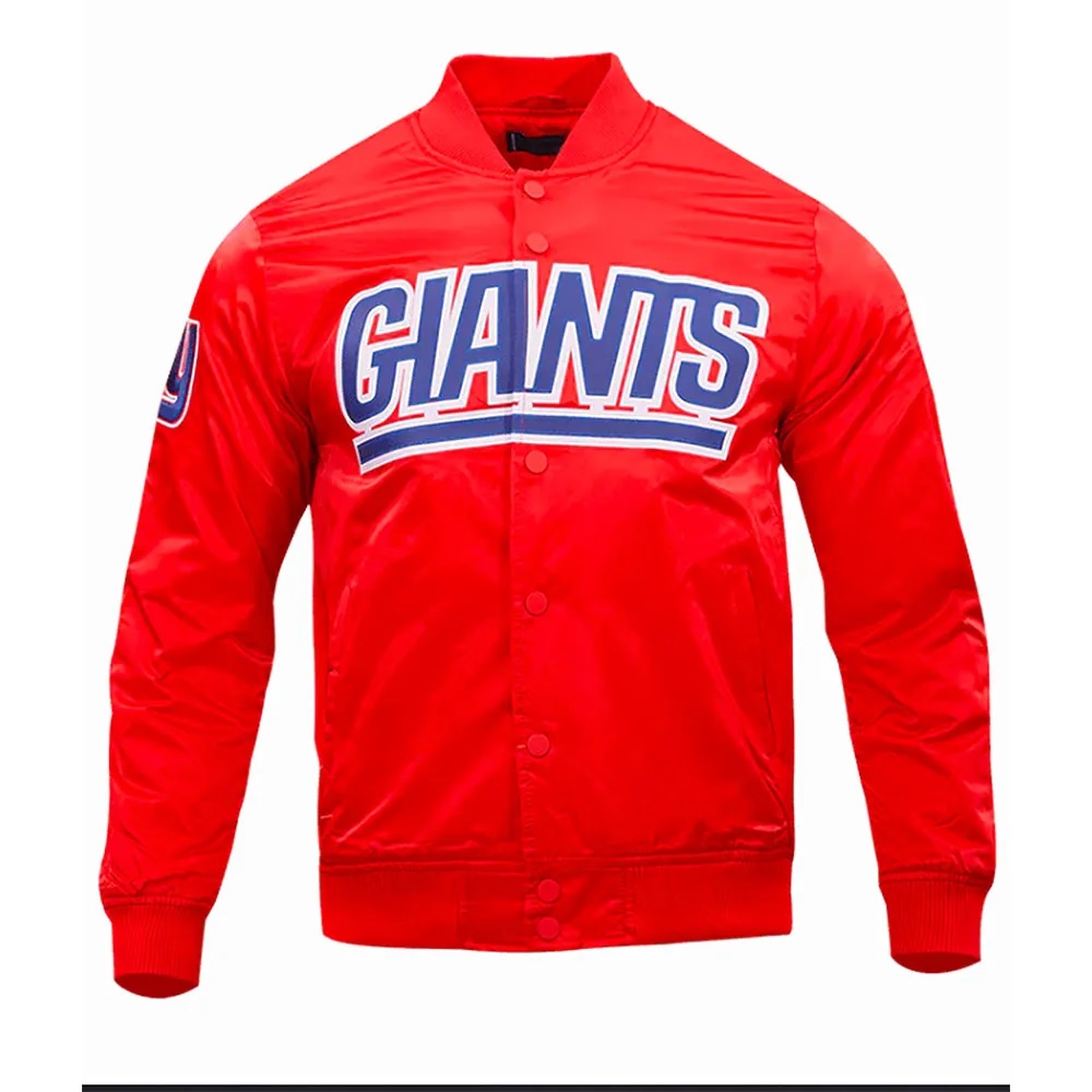 New York Giants Wordmark Satin Jacket