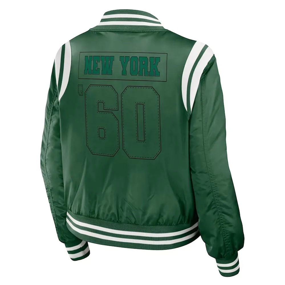New York Jets Green Bomber Full-Zip Jacket