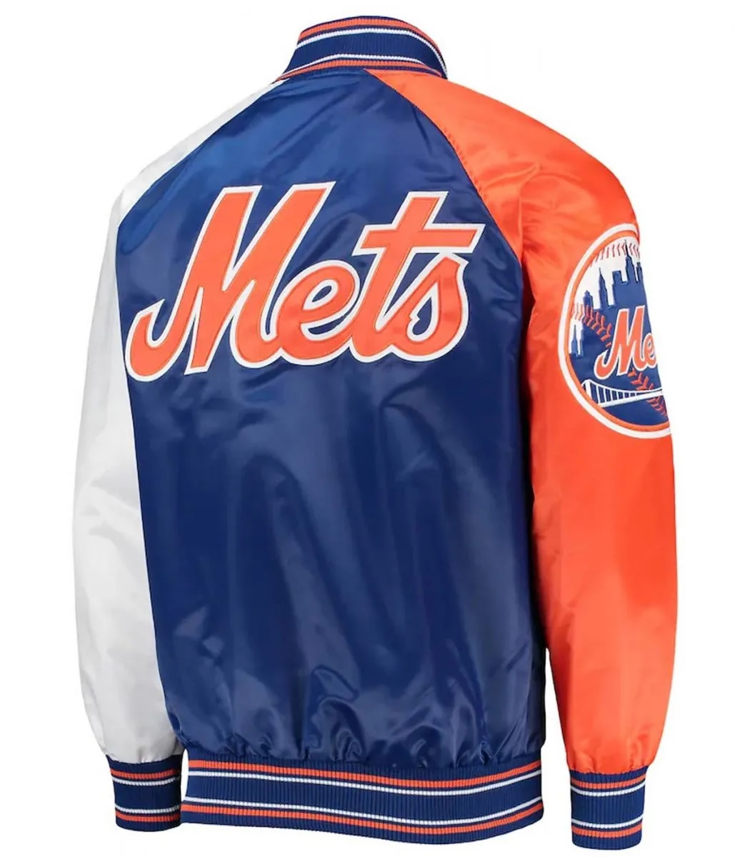 New York Mets Varsity Royal Satin Jacket