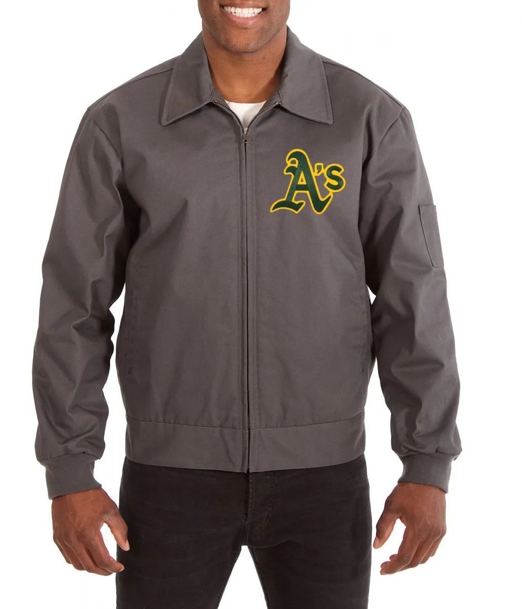 Oakland Athletics Workwear Grey Jacket