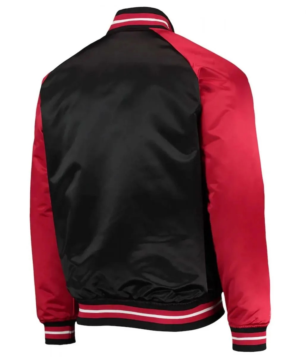 Philadelphia 76ers Hardwood Classics Reload 3.0 Black/Red Satin Jacket