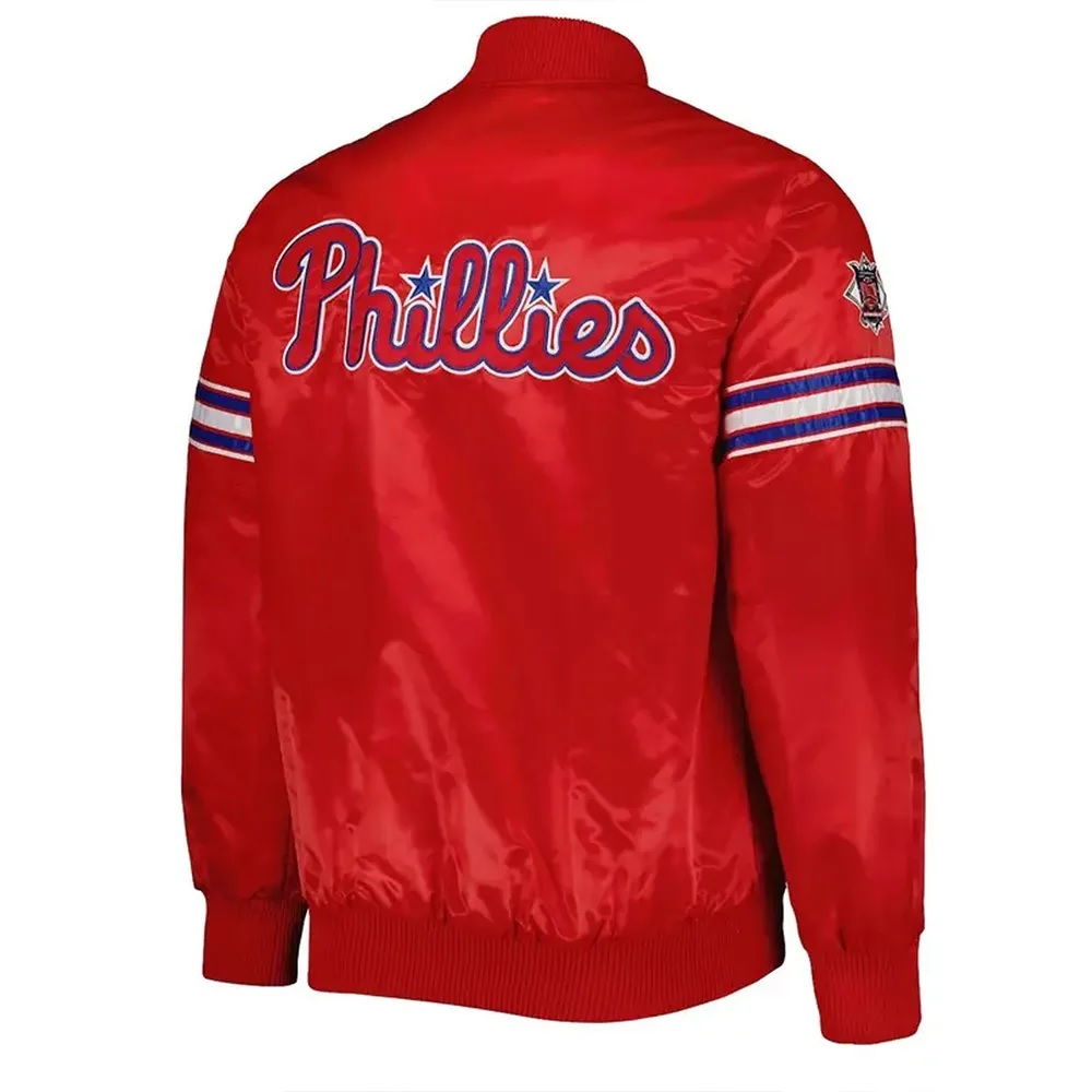 Pick & Roll Philadelphia Phillies Varsity Red Satin Jacket