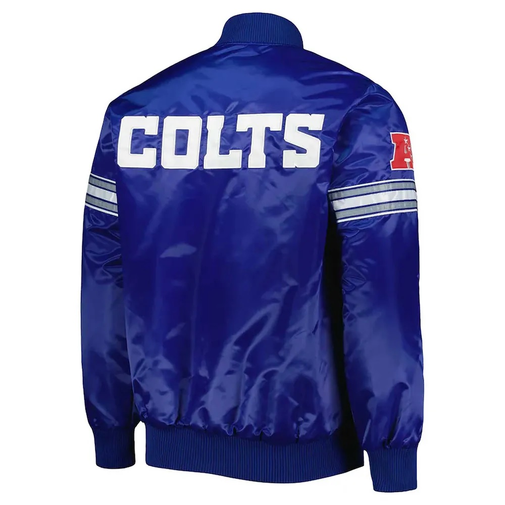 Pick and Roll Indianapolis Colts Blue Satin Jacket