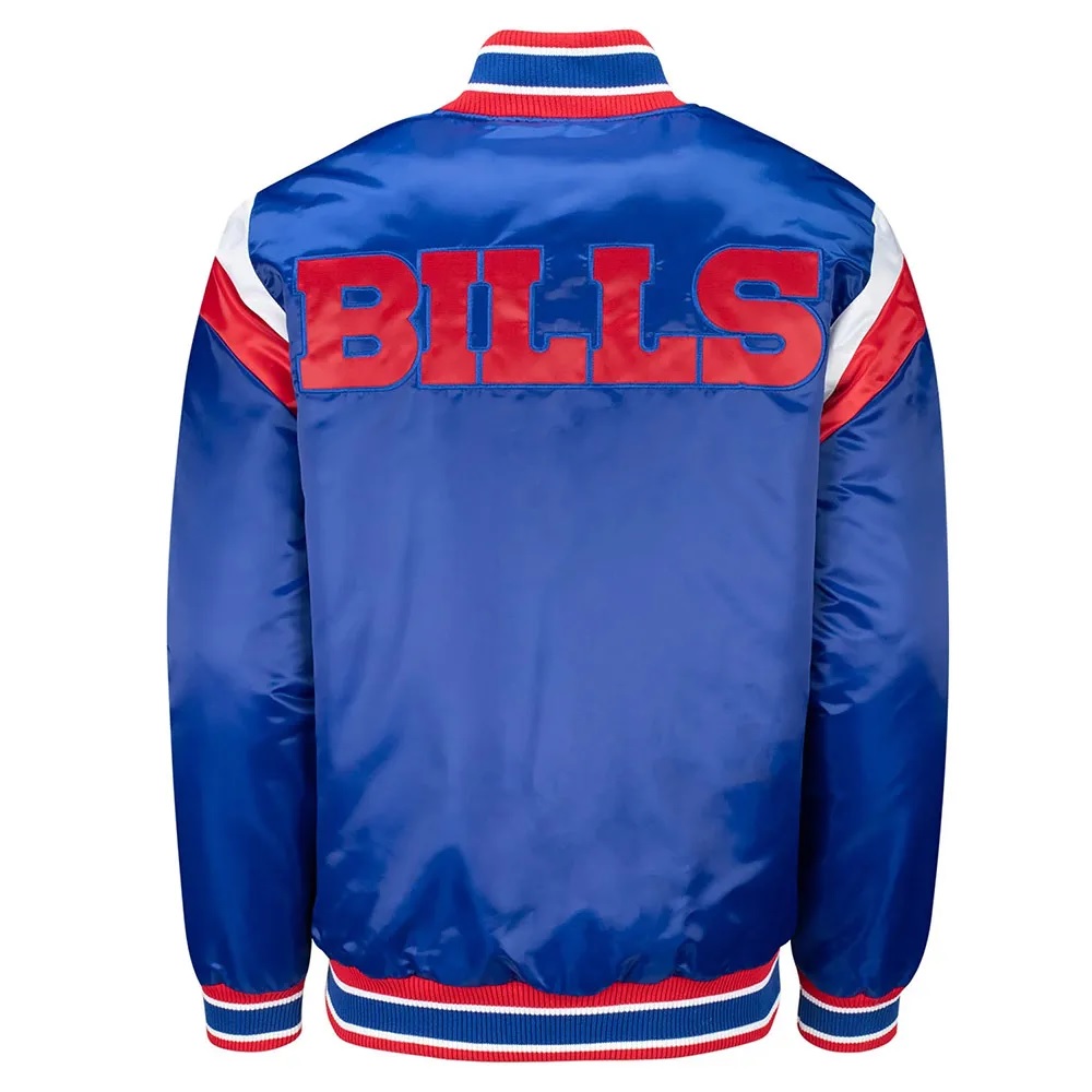 Shutout Throwback Buffalo Bills Blue Satin Jacket