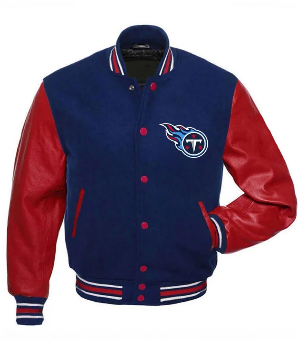 Tennessee Titans Varsity Red and Blue Jacket