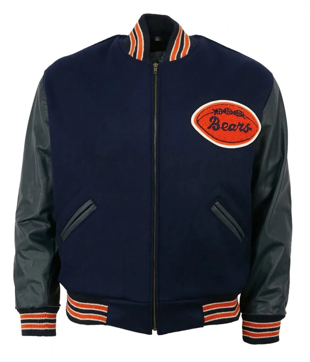 Varsity 1958 Chicago Bears Navy Blue Jacket
