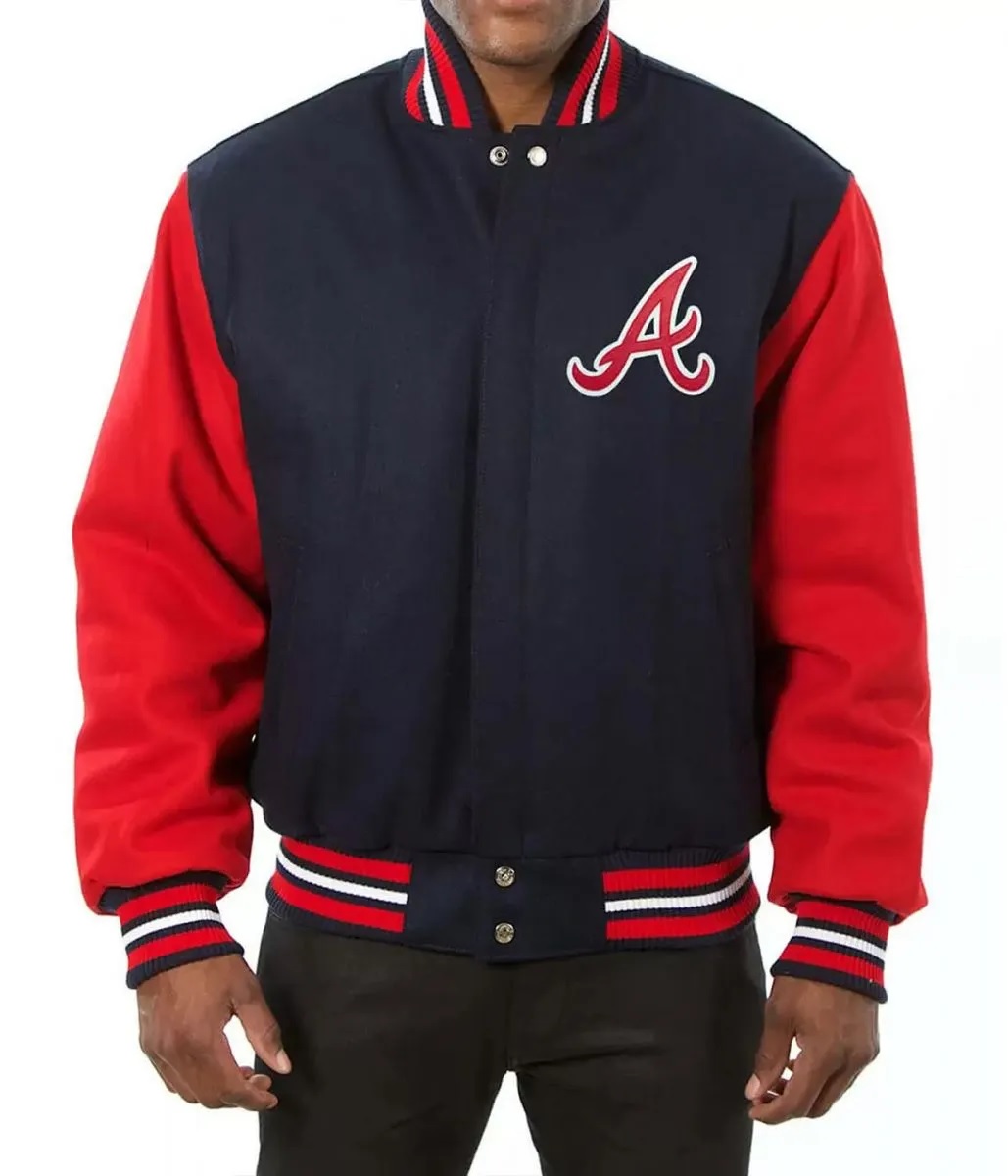 Varsity Atlanta Braves Two Tone Wool Jacket