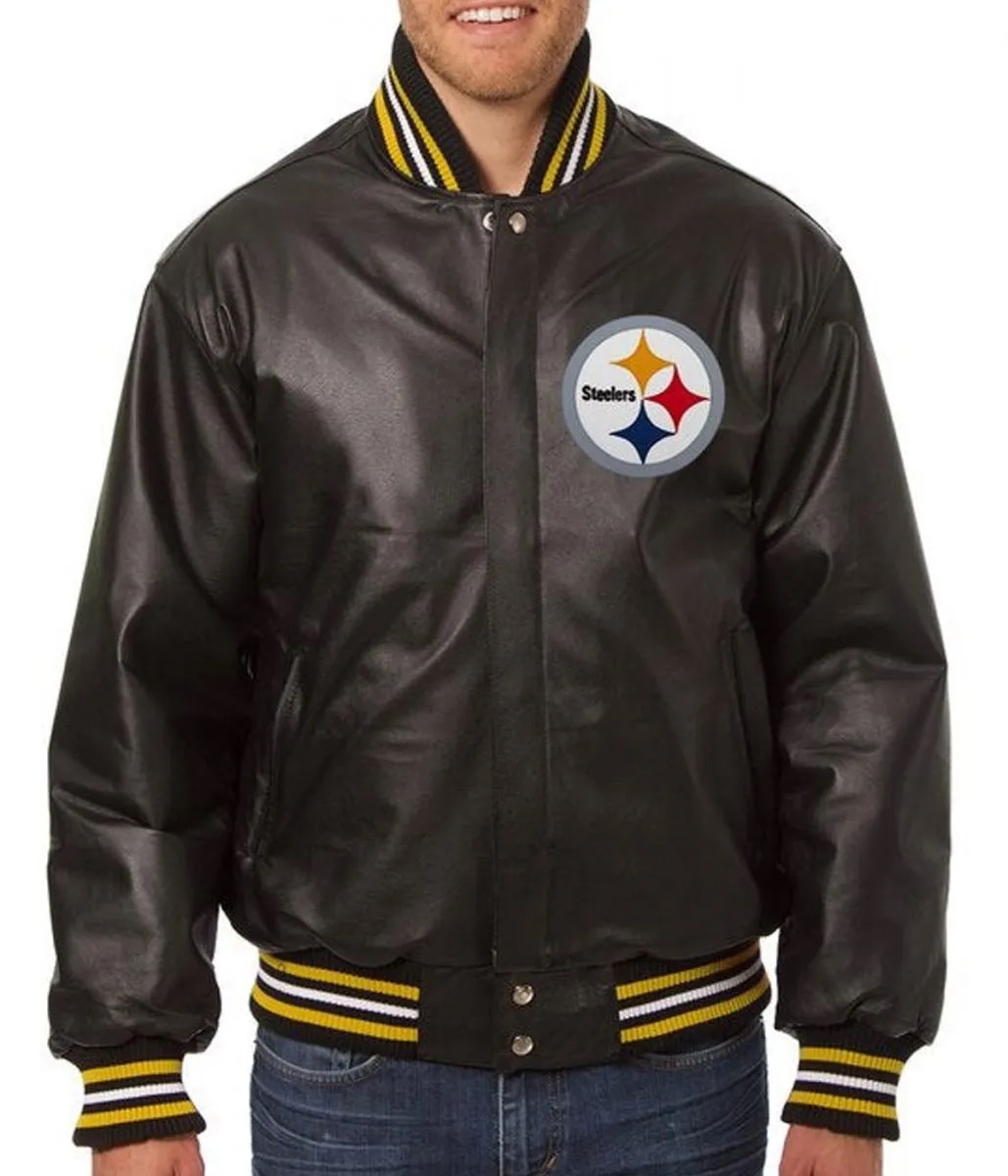 Pittsburgh Steelers Black Leather Jacket