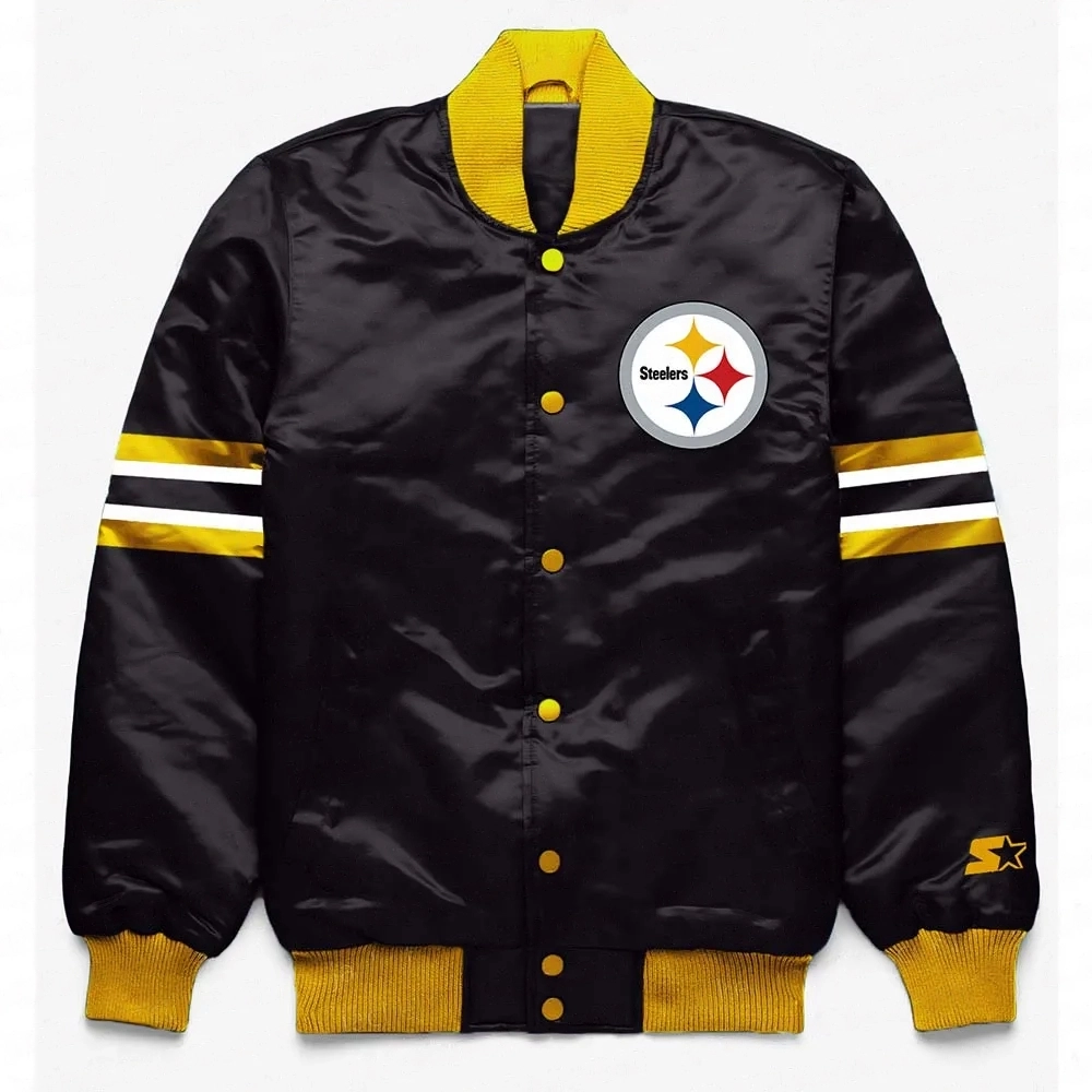 Pittsburgh Steelers Button Down Black Jacket