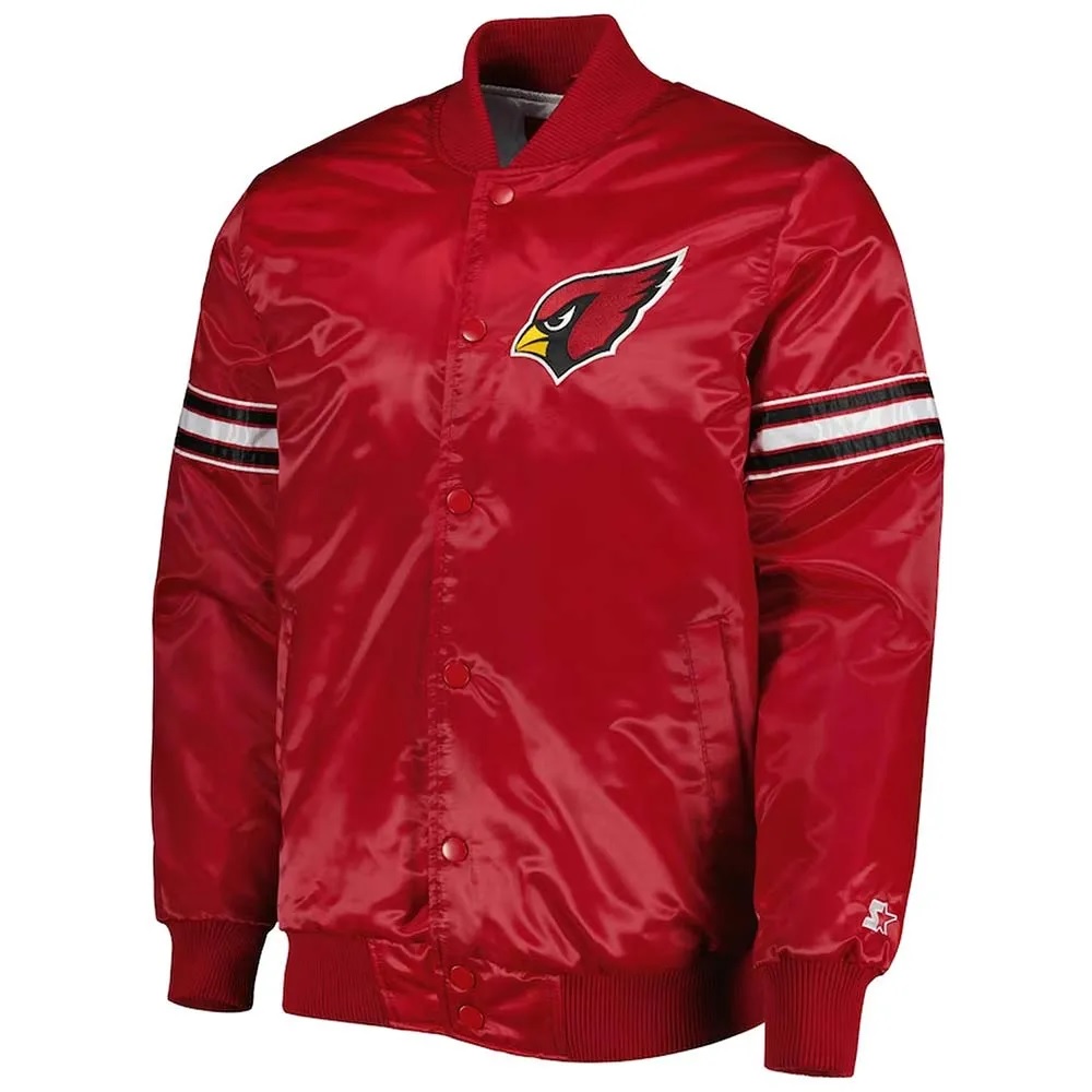 Pick and Roll Arizona Cardinals Red Satin Jacket