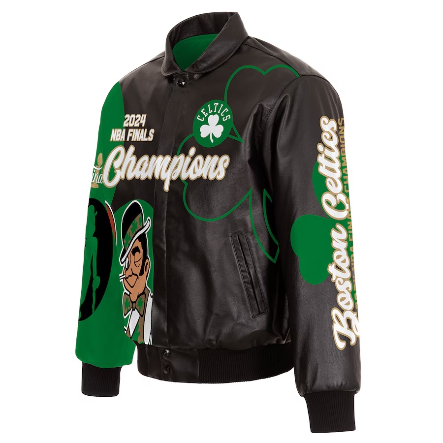 Boston Celtics 2024 NBA Finals Champions Leather Jacket