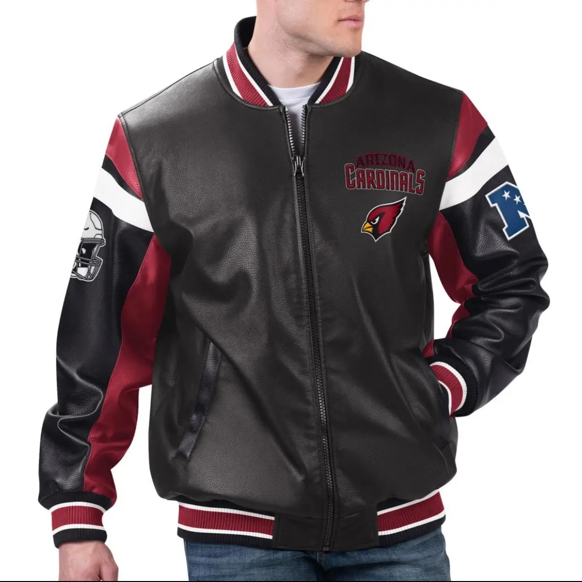 Arizona Cardinals G-lll Cardinals Faux Leather Jacket