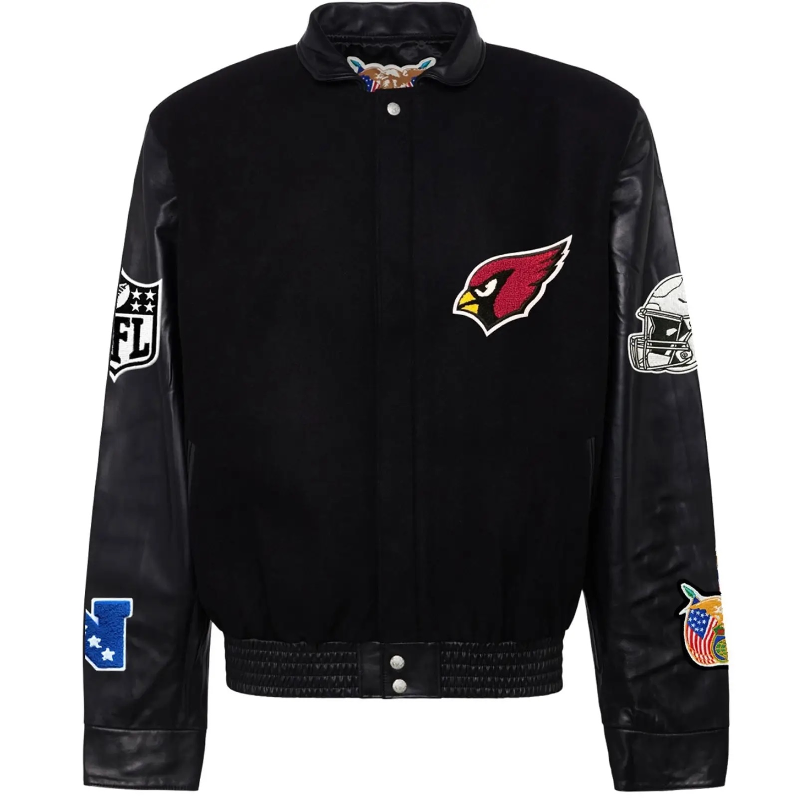 Arizona Cardinals Jeff Hamilton Wool and Leather Jacket