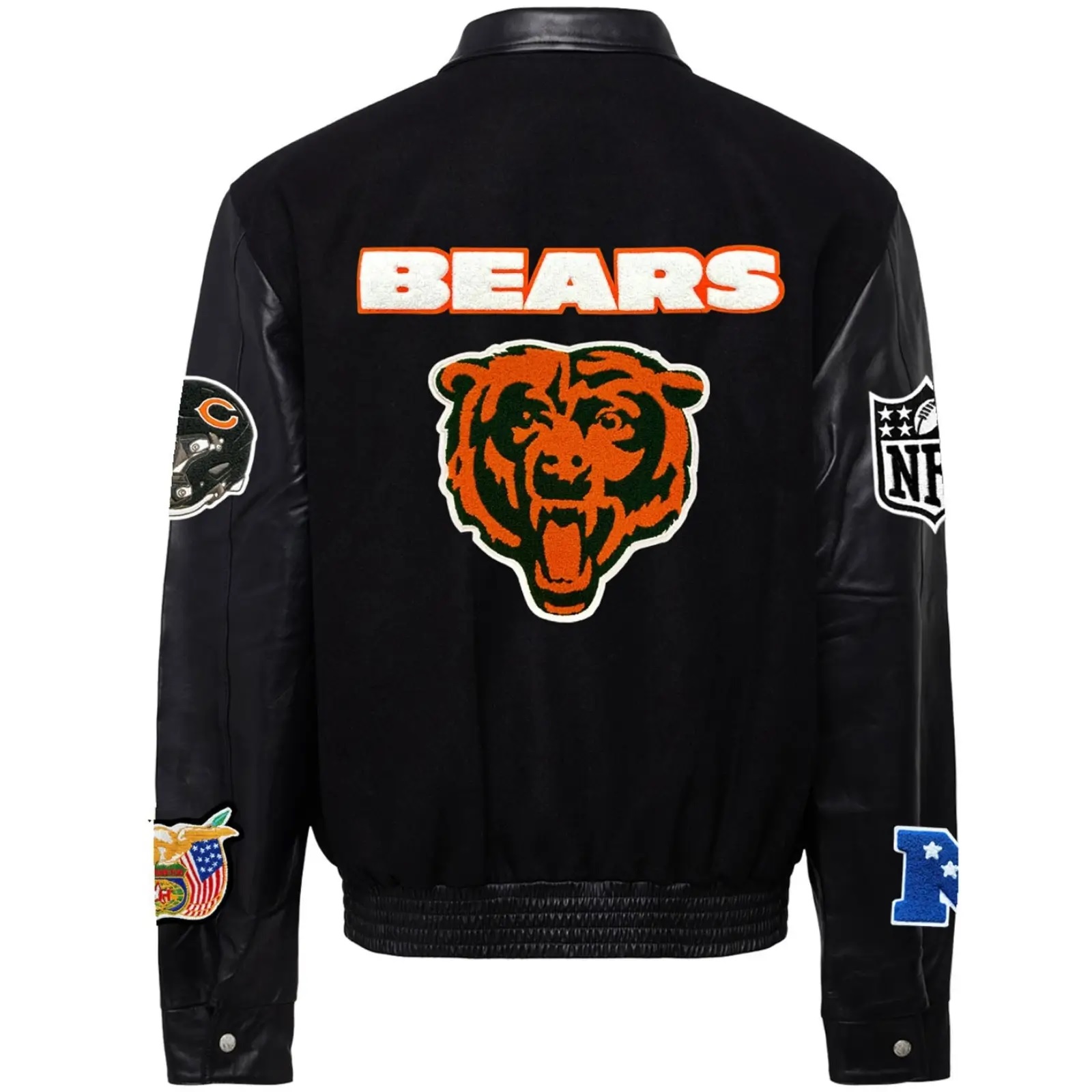 Chicago Bears Jeff Hamilton Wool and Leather Varsity Jacket