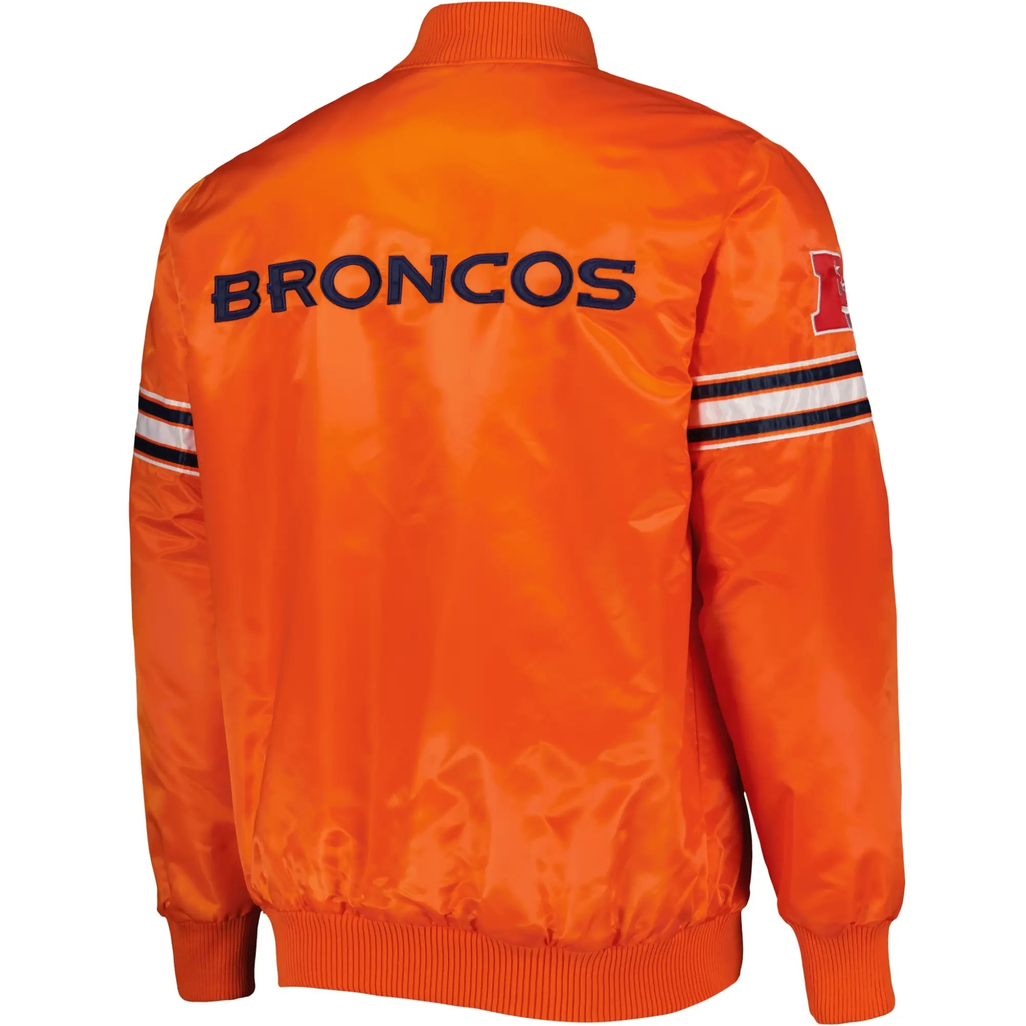 Denver Broncos Football Team Players Orange Varsity Jacket