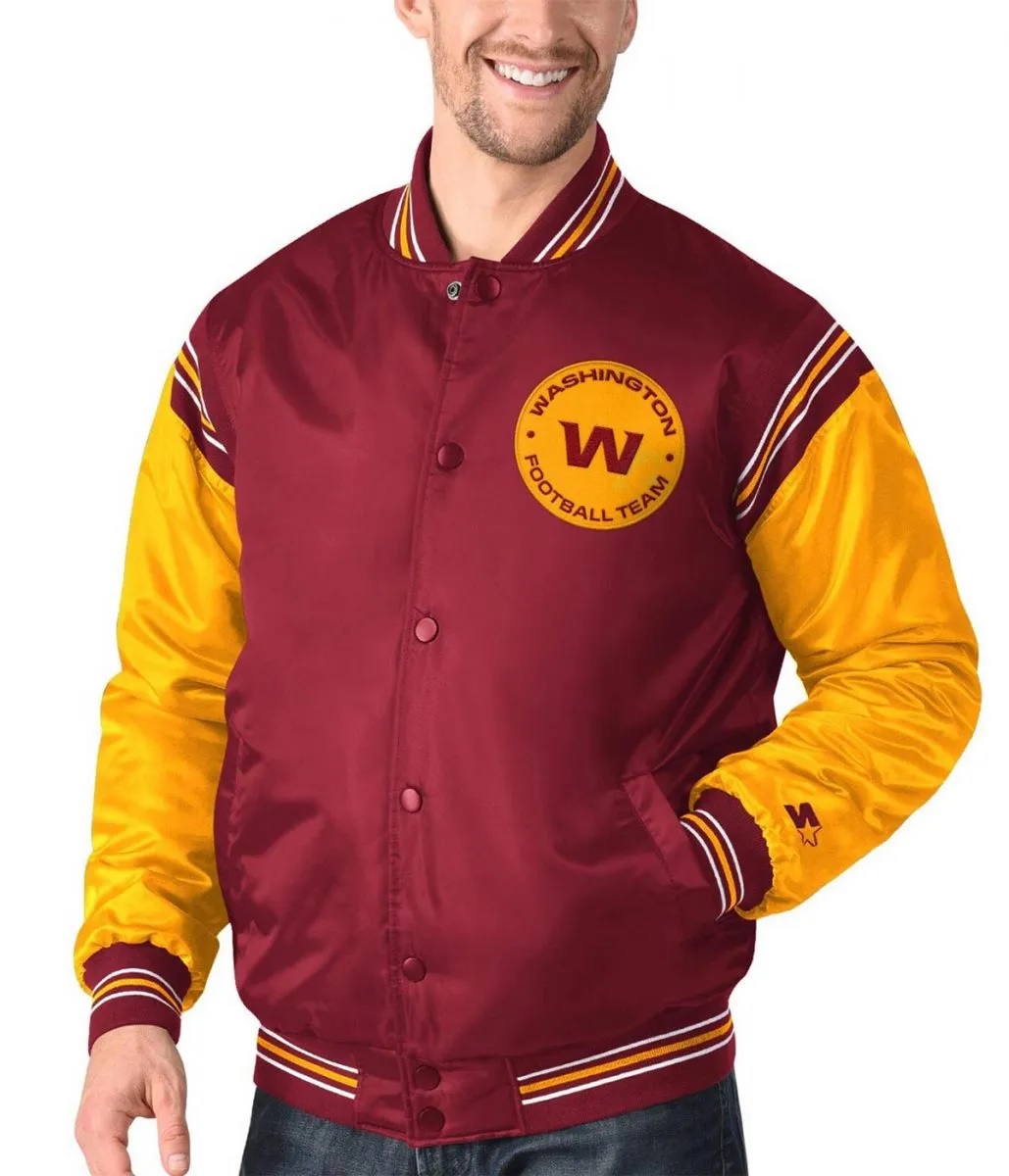 Enforcer Washington Commanders Burgundy and Gold Jacket