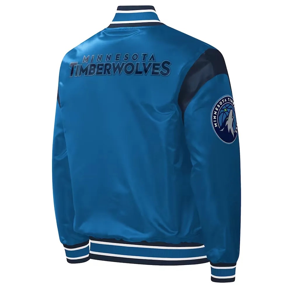 Minnesota Timberwolves Force Play Varsity Satin Jacket