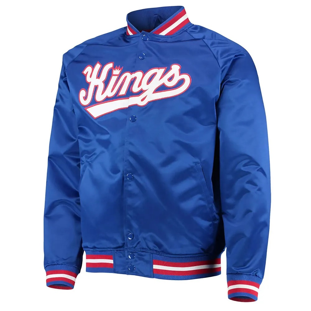 Sacramento Kings Hardwood Classics Royal Satin Jacket