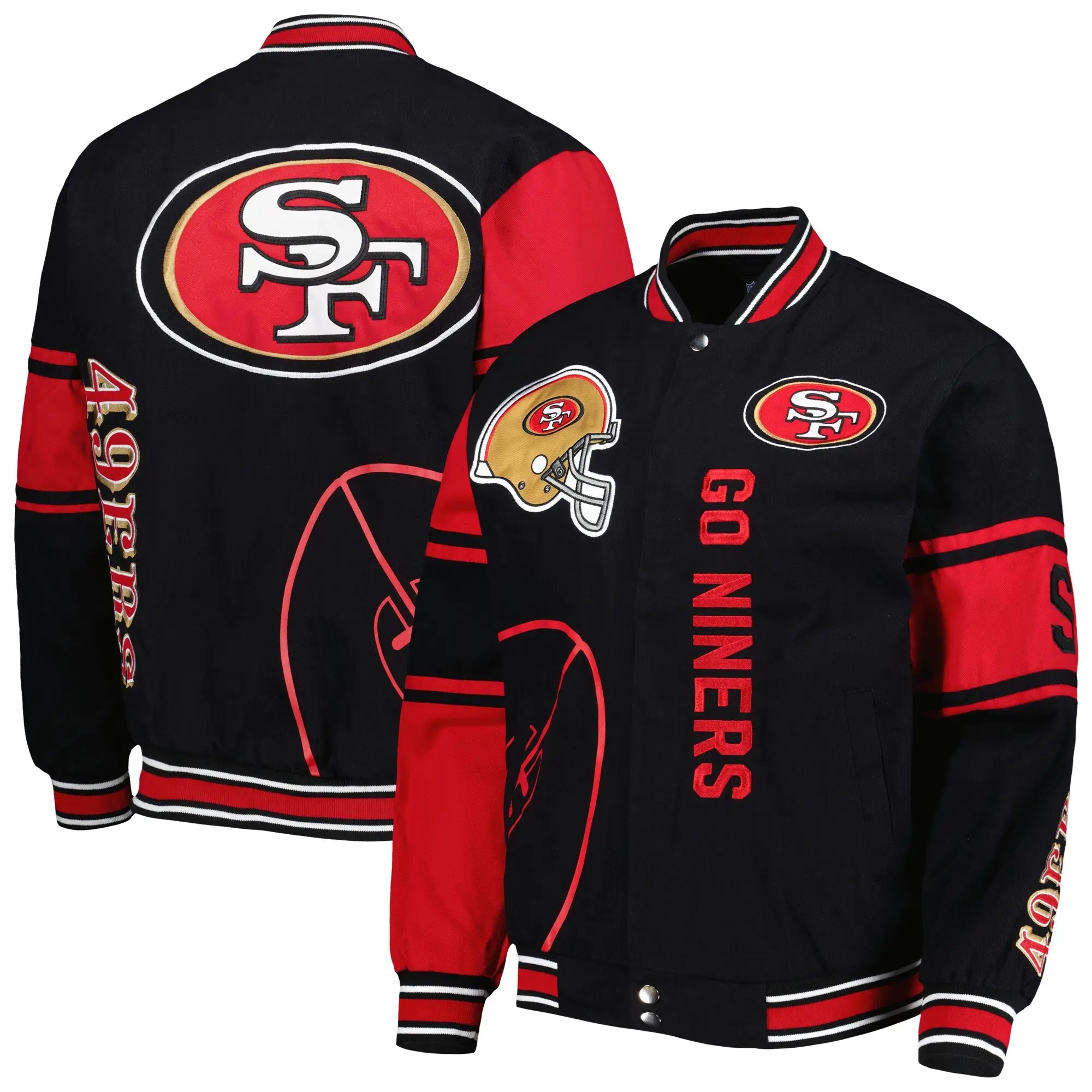 San Francisco 49ers JH Design Twill Full-Snap Jacket