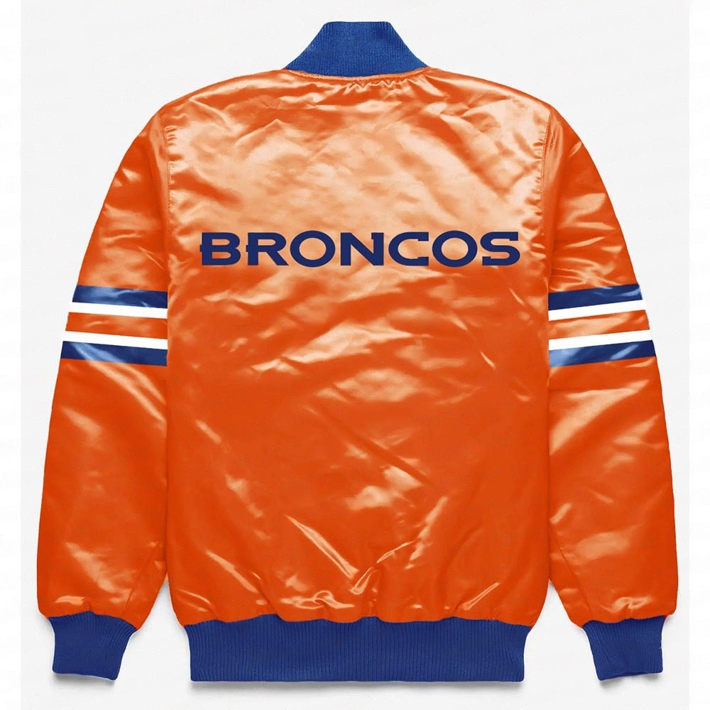 Denver Broncos Button Down Orange Jacket