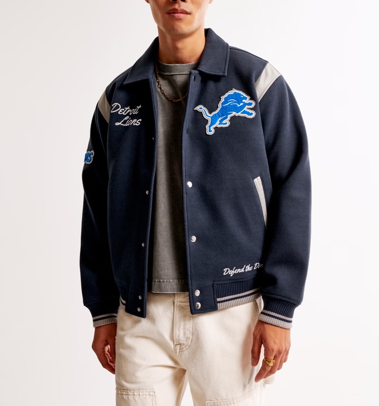 Detroit Lions Varsity Bomber Jacket