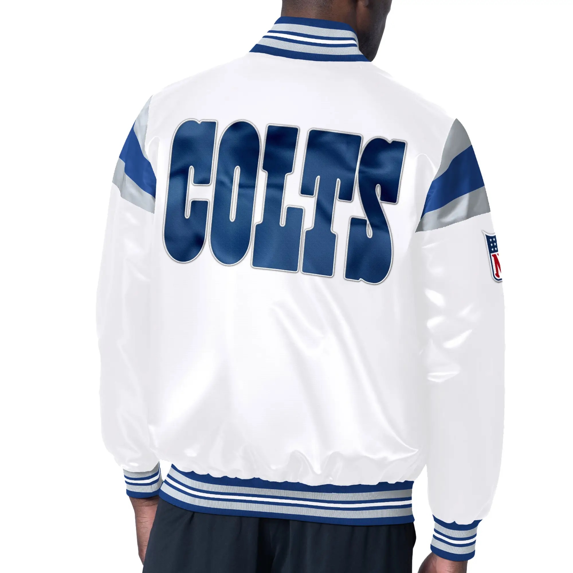 Indianapolis Colts Starter Vintage Satin Varsity Jacket