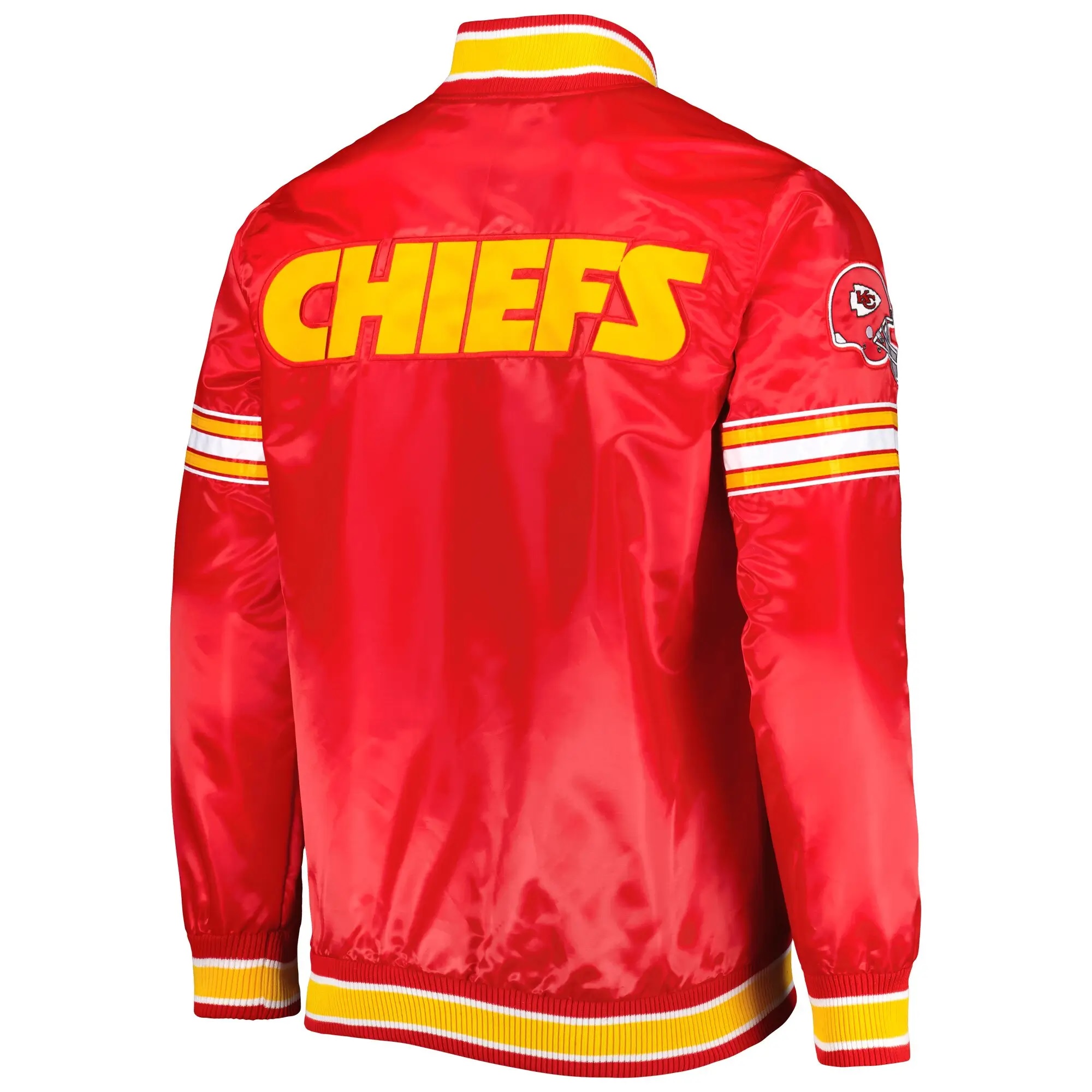 Kansas City Chiefs Starter Midfield Satin Varsity Jacket