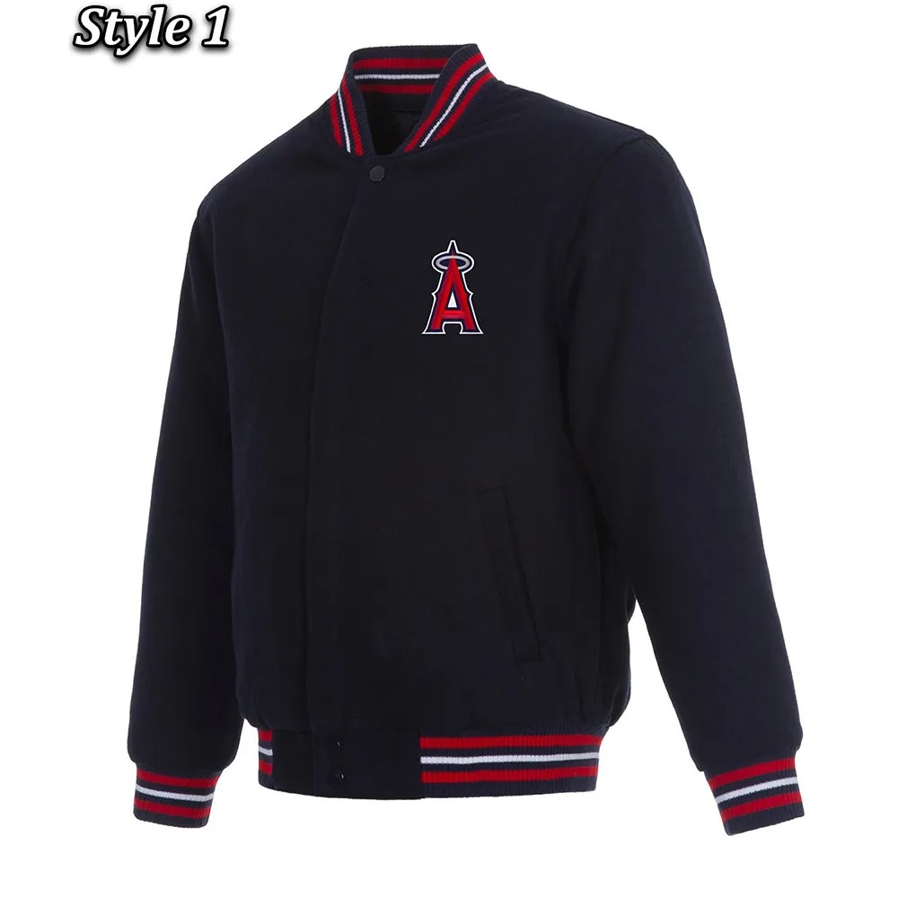 Los Angeles Angels Varsity Navy Blue Wool Jacket