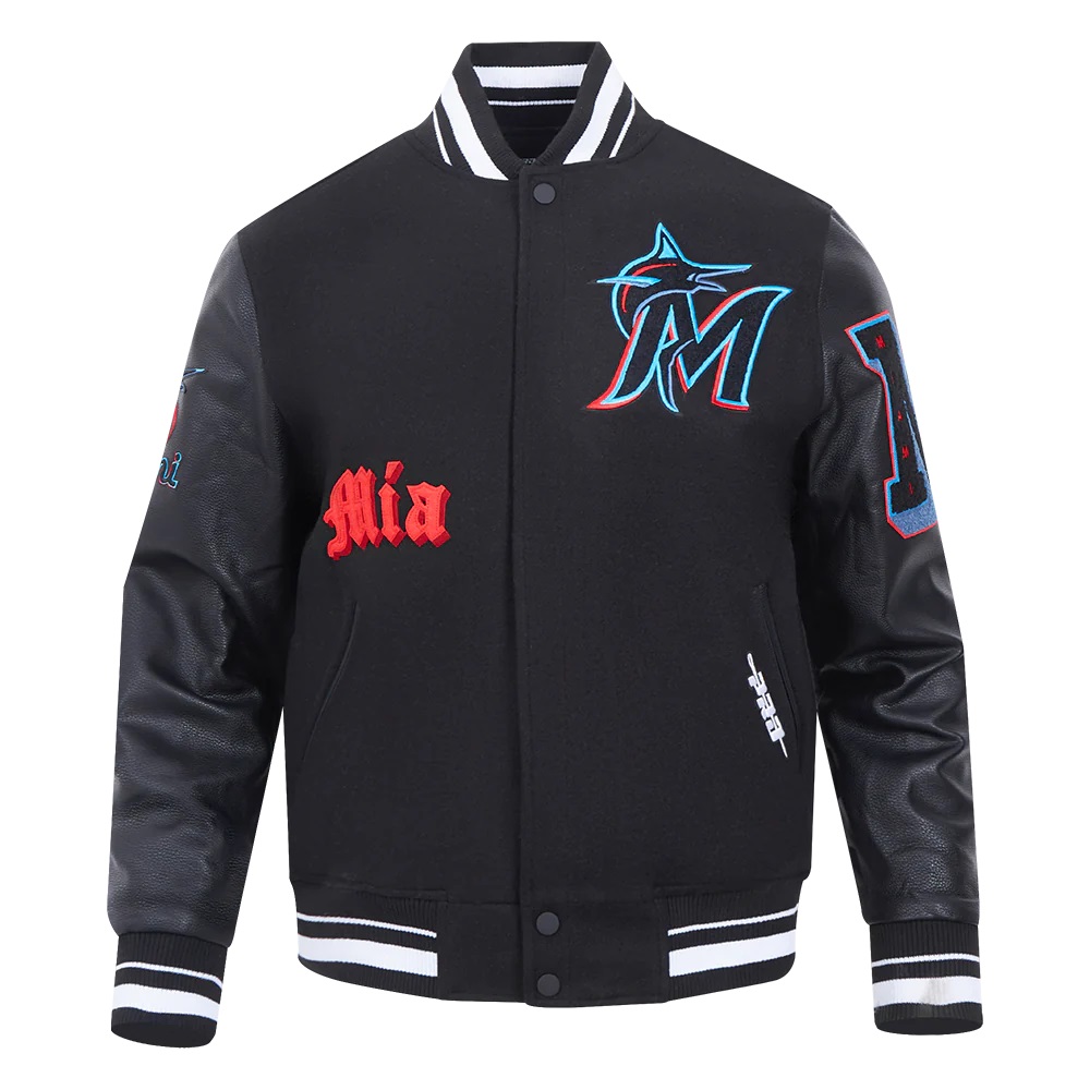 Miami Marlins Old English Varsity Jacket