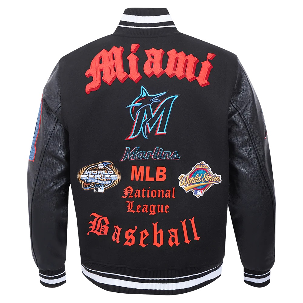 Miami Marlins Old English Varsity Jacket